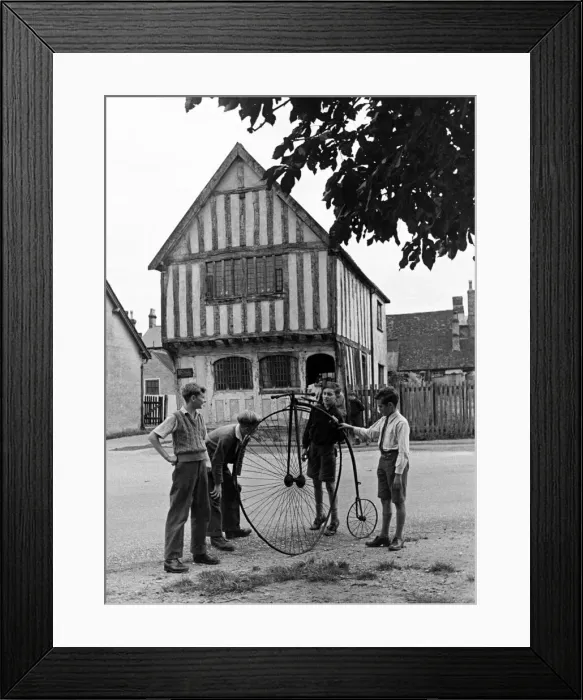 Framed Print : Village Museum run by Children - penny farthing bicycle on show Aswell Framed Print : Village Museum run by Children - penny farthing bicycle on show Aswell
