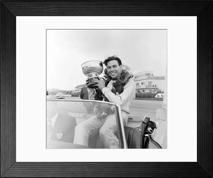 Framed Print : Goodwood International Race Meeting, Easter Monday. Jim Clark with the Sunday Mirror Framed Print : Goodwood International Race Meeting, Easter Monday. Jim Clark with the Sunday Mirror