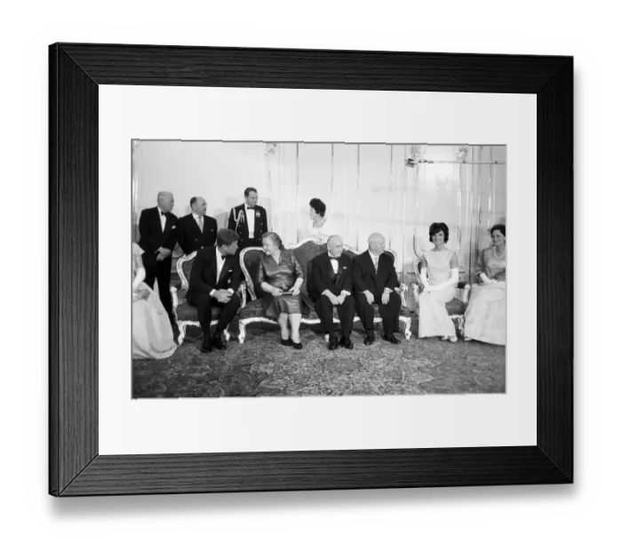 Framed Print : The visit of American President John F Kennedy to Vienna