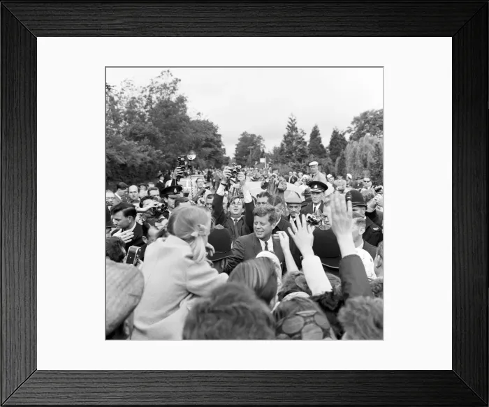 Framed Print : The visit of American President John F Kennedy to England. 30th June 1963 Framed Print : The visit of American President John F Kennedy to England. 30th June 1963