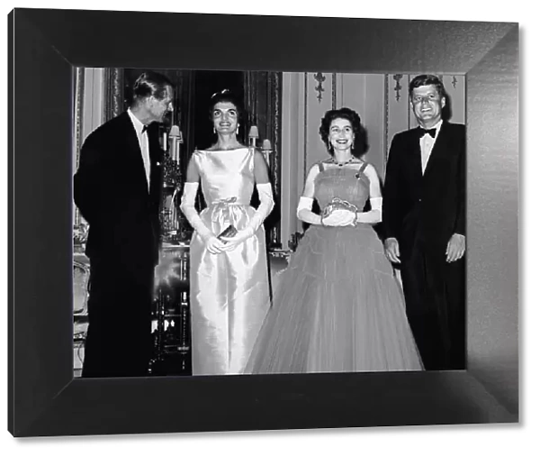 The Duke of Edingurgh, Jackie Kennedy, The Queen and President Kennedy at Buckingham
