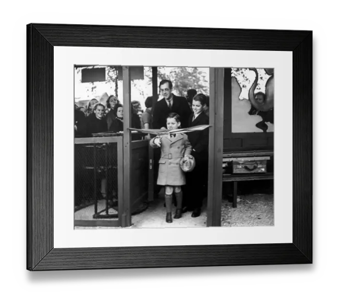 Framed Print : Robert Kennedy (right) watches his younger brother Edward Kennedy cut the tape to open Framed Print : Robert Kennedy (right) watches his younger brother Edward Kennedy cut the tape to open