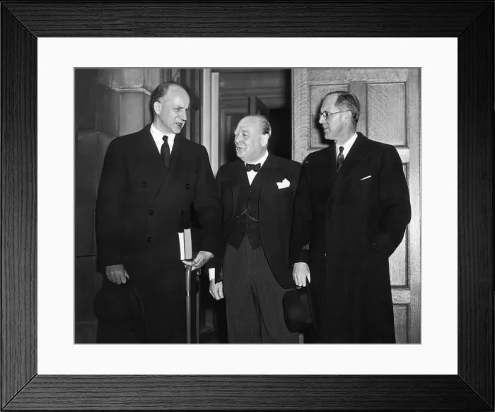 Framed Print : Joseph Kennedy (R) with British PM Winston Churchill 1940 and Sumner Welles (L Framed Print : Joseph Kennedy (R) with British PM Winston Churchill 1940 and Sumner Welles (L