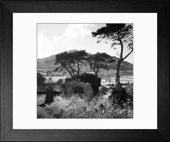 Framed Print : The graveyard in County Wexford where ancestors to President John Fitzpatrick Kennedy lay