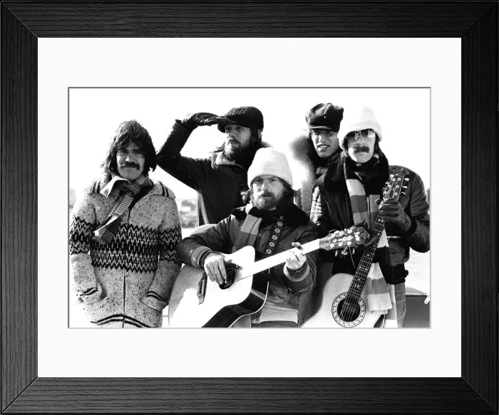 Framed Print : Lindisfarne sailed down the Tyne on a musical journey. The group were filming on board a