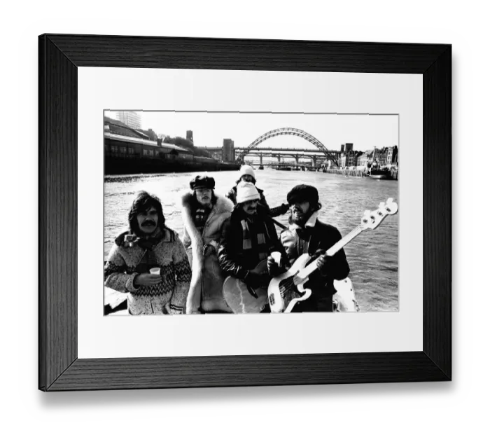 Framed Print : Lindisfarne sailed down the Tyne on a musical journey. The group were filming on board a Framed Print : Lindisfarne sailed down the Tyne on a musical journey. The group were filming on board a