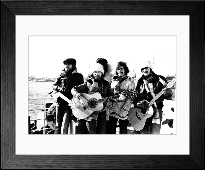 Framed Print : Lindisfarne sailed down the Tyne on a musical journey. The group were filming on board a Framed Print : Lindisfarne sailed down the Tyne on a musical journey. The group were filming on board a