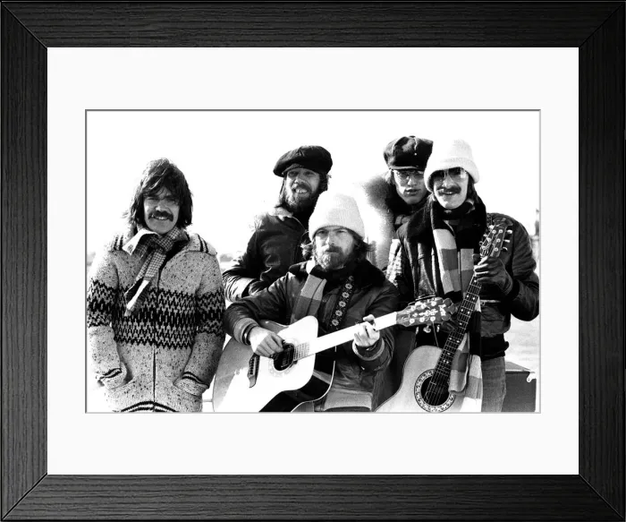 Framed Print : Lindisfarne sailed down the Tyne on a musical journey. The group were filming on board a Framed Print : Lindisfarne sailed down the Tyne on a musical journey. The group were filming on board a