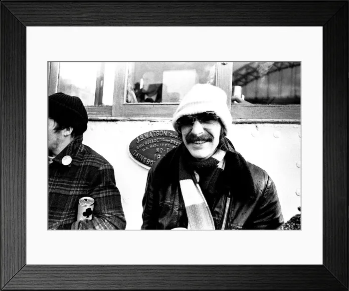Framed Print : Lindisfarne sailed down the Tyne on a musical journey. The group were filming on board a Framed Print : Lindisfarne sailed down the Tyne on a musical journey. The group were filming on board a