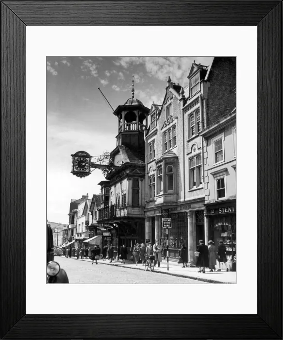 Framed Print : High Street and Guildhall, Guildford, Surrey, circa 1950