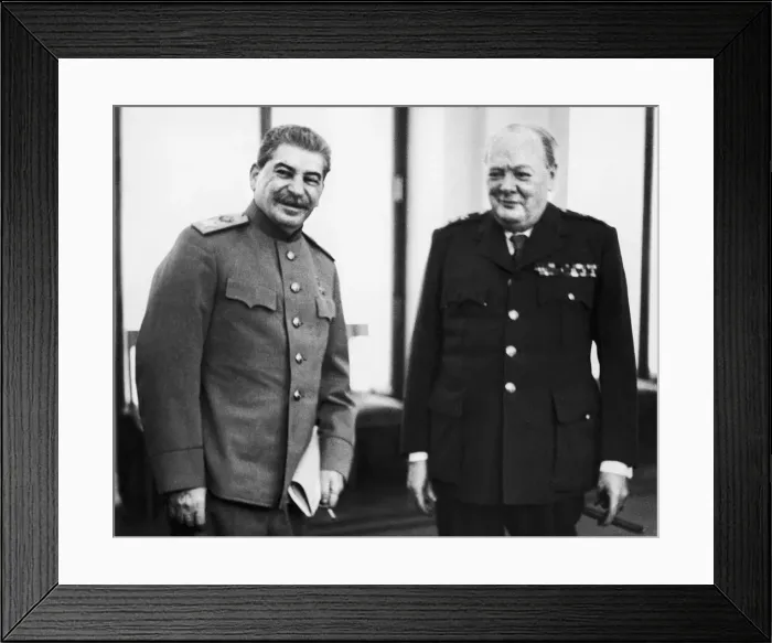 Framed Print : British Prime Minister Winston Churchill with Soviet leader Josef Stalin in the Livadia Framed Print : British Prime Minister Winston Churchill with Soviet leader Josef Stalin in the Livadia