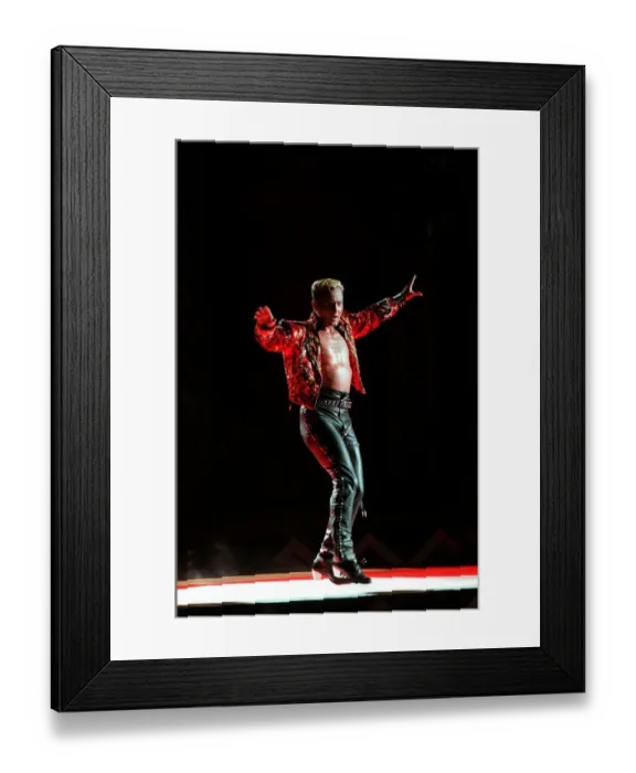 Framed Print : Michael Flatley Dancer July 98 Dancing on stage in hyde park in his last show of
