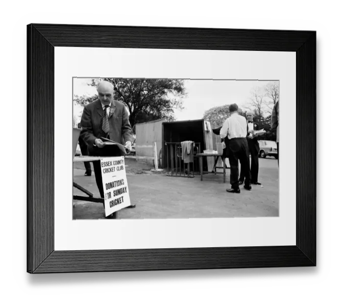 Framed Print : For the first time County cricket was played on a Sunday