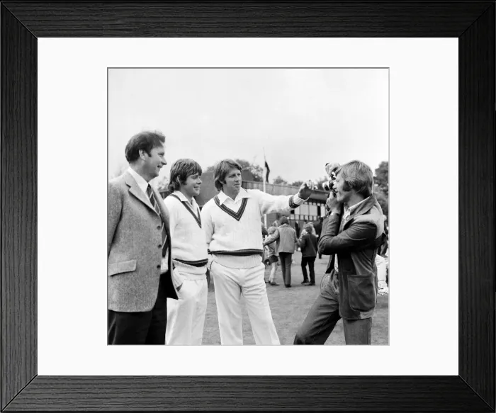 Framed Print : The touring Australian test team in England, visiting Southgate cricket club ahead of Framed Print : The touring Australian test team in England, visiting Southgate cricket club ahead of