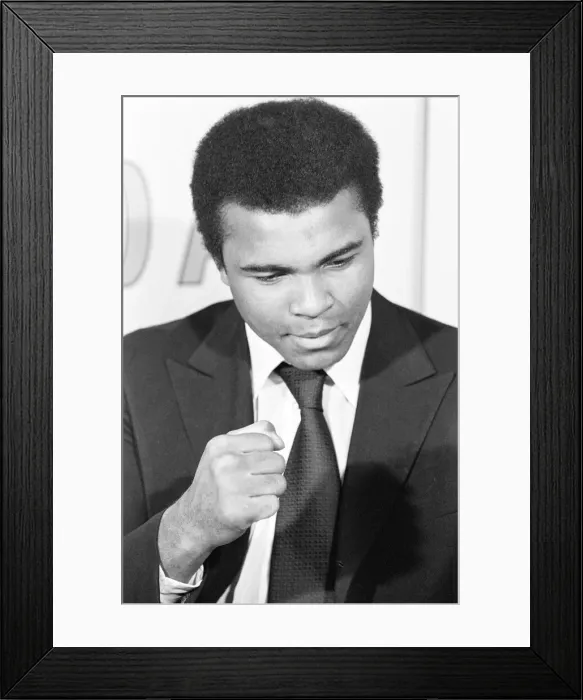 Framed Print : Muhammad Ali visits the co-op and Birmingham New Street railway station during his Framed Print : Muhammad Ali visits the co-op and Birmingham New Street railway station during his