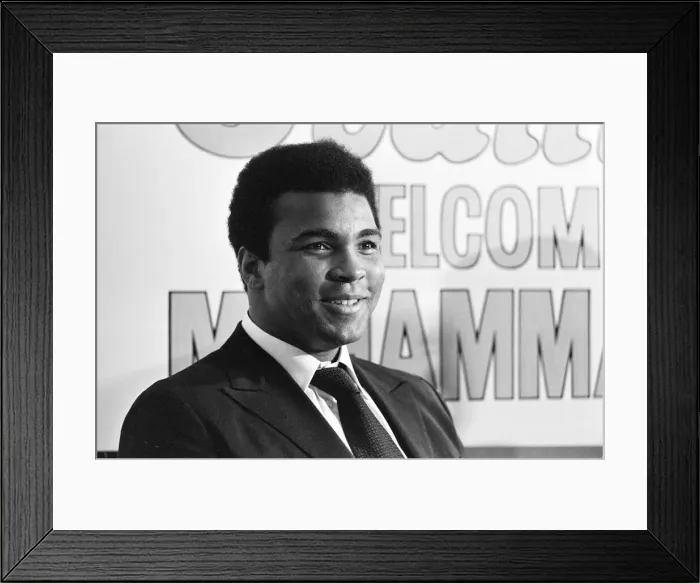 Framed Print : Muhammad Ali visits the co-op and Birmingham New Street railway station during his