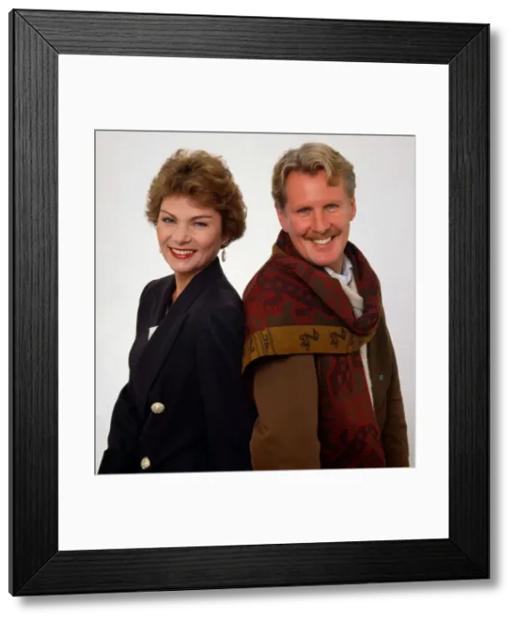 Framed Print : Briony McRoberts with husband David Robb May 1992 Framed Print : Briony McRoberts with husband David Robb May 1992