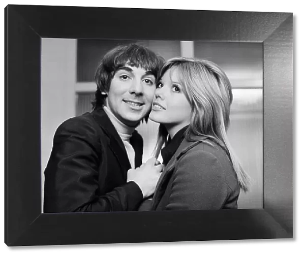 Keith Moon, drummer of British rock group The Who, pictured with his wife Kim