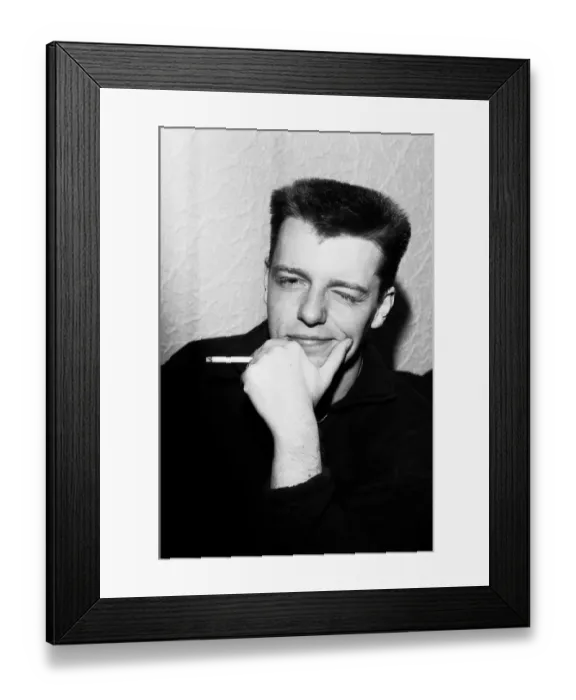 Framed Print : Suggs from the group Madness at the Birmingham Odeon. 30th October 1985