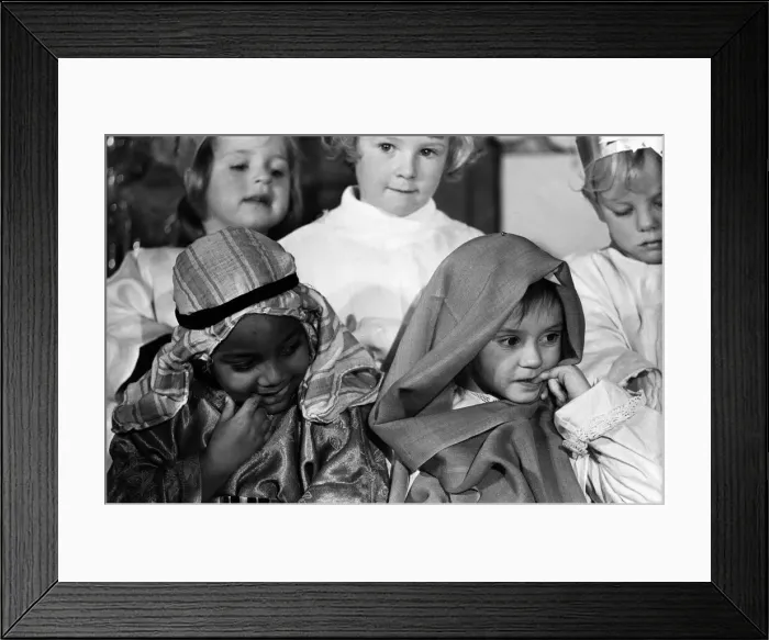 Framed Print : A Christmas Story'being performed at North Islington Nursery School, London Framed Print : A Christmas Story'being performed at North Islington Nursery School, London