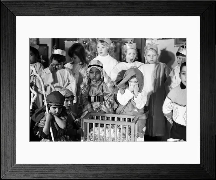 Framed Print : A Christmas Story'being performed at North Islington Nursery School, London