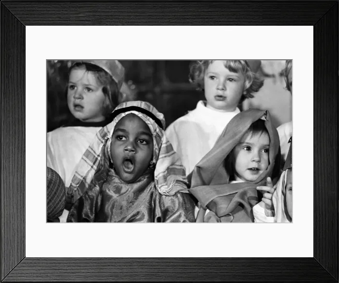 Framed Print : A Christmas Story'being performed at North Islington Nursery School, London Framed Print : A Christmas Story'being performed at North Islington Nursery School, London