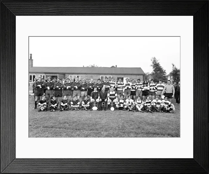 Framed Print : Stoke Old Boys v Phil Judd 15 Rugby Match, 28th September 1971 Framed Print : Stoke Old Boys v Phil Judd 15 Rugby Match, 28th September 1971