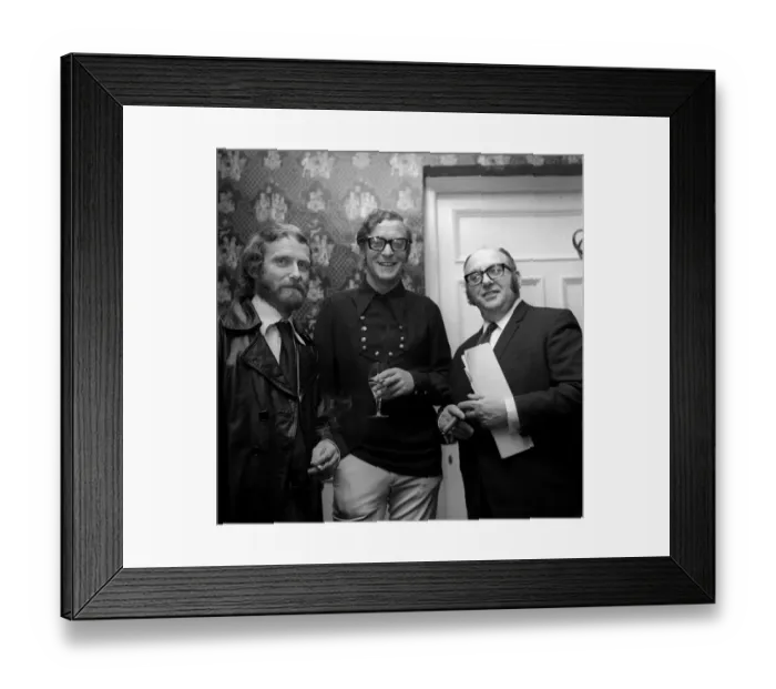 Framed Print : Its party time for Michael Caine at Newcastles Royal Station Hotel on 25th July 1970