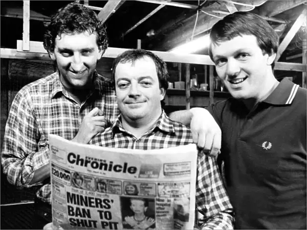 The stars of hit television programme Auf Wiedersehen, Pet - left to right - Jimmy Nail