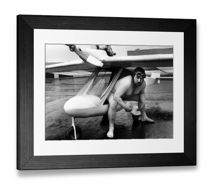 Framed Print : A picture from a series of humurous novelty images taken by Sunday People photographer