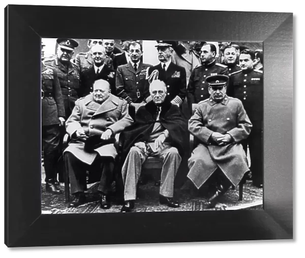 Winston Churchill PM with Franklin Roosevelt and Joseph Stalin at the Yalta Conference