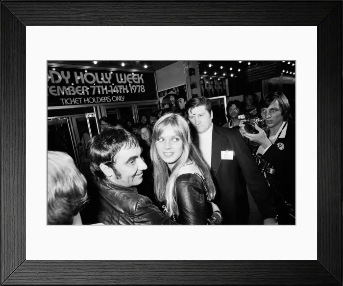 Framed Print : Keith Moon, drummer of the British rock group The Who, attending the the premier of Framed Print : Keith Moon, drummer of the British rock group The Who, attending the the premier of