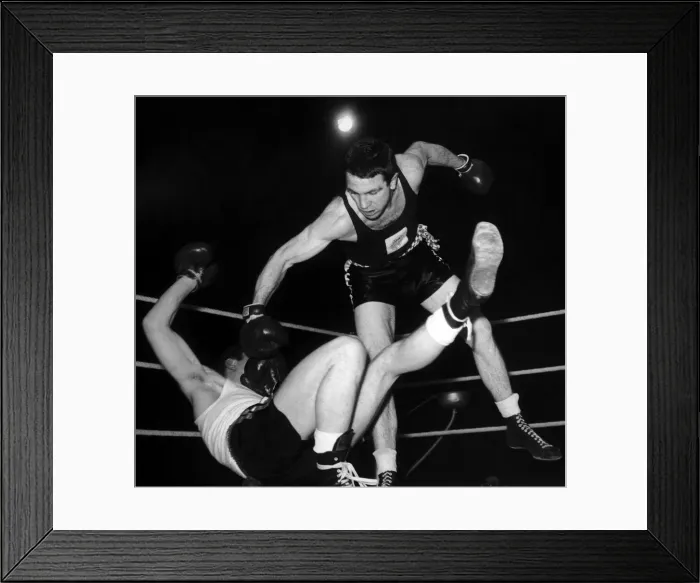 Framed Print : ABA middleweight champion Willie Stack, of Leamington Boys Club, during a fight Framed Print : ABA middleweight champion Willie Stack, of Leamington Boys Club, during a fight