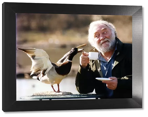 David Bellamy checks out the new Weland Experience Unit at the Washington Wildfowl Park