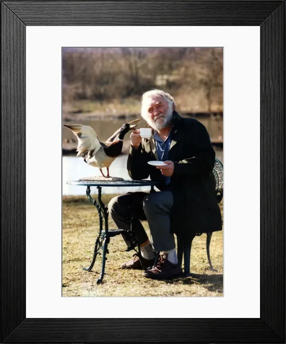 Framed Print : David Bellamy checks out the new Weland Experience Unit at the Washington Wildfowl Park
