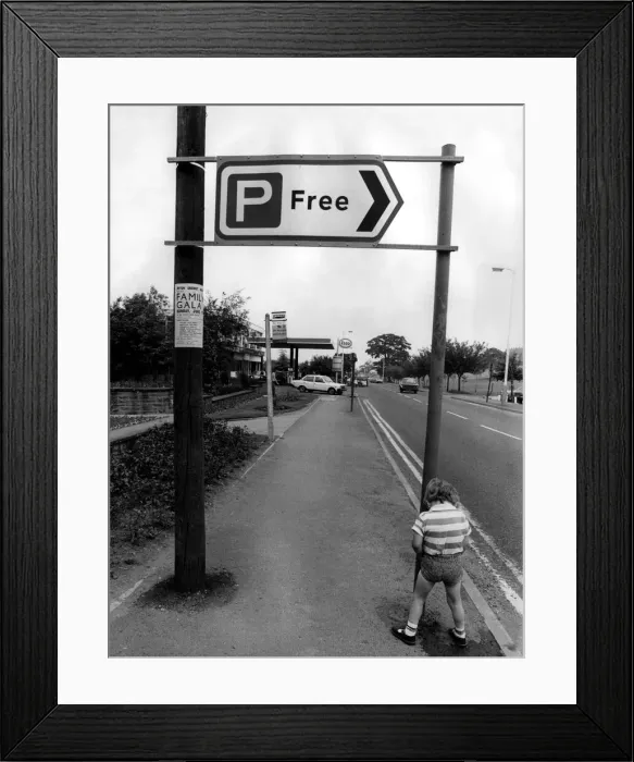 Framed Print : A picture from a series of humurous novelty images taken by Sunday People photographer Framed Print : A picture from a series of humurous novelty images taken by Sunday People photographer