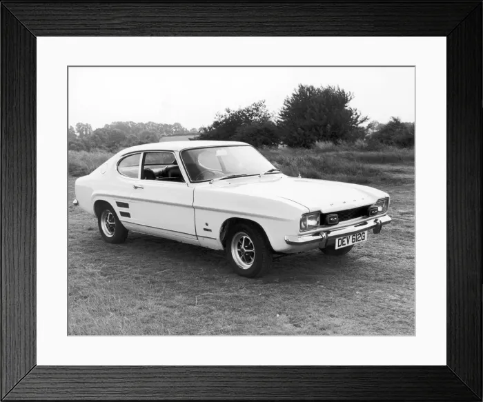 Framed Print : Ford Capri was a name used by the Ford Motor Company for three different automobile Framed Print : Ford Capri was a name used by the Ford Motor Company for three different automobile