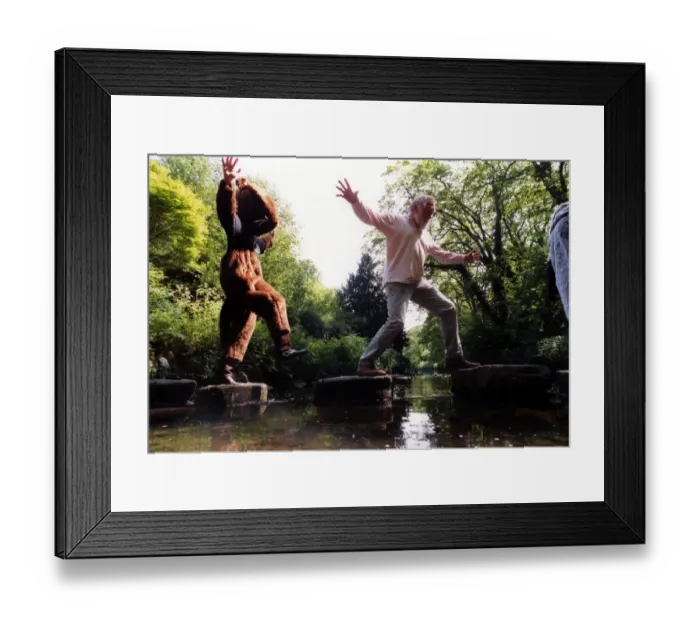 Framed Print : David Bellamy in Jesmond Dene meeting and talking to children for Wildlife week on 10th Framed Print : David Bellamy in Jesmond Dene meeting and talking to children for Wildlife week on 10th