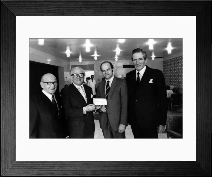 Framed Print : Sir Richard Attenborough with mr. William Leech (left) and mr Framed Print : Sir Richard Attenborough with mr. William Leech (left) and mr