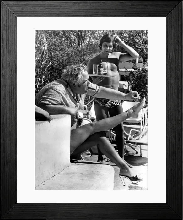 Framed Print : A picture from a series of humurous novelty images taken by Sunday People photographer