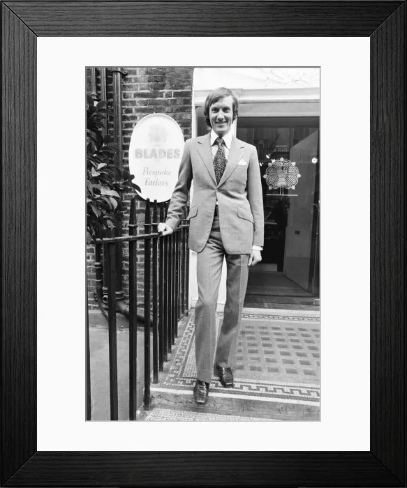 Framed Print : Rupert Lycett Green seen here modelling the latest menswear at Blades Framed Print : Rupert Lycett Green seen here modelling the latest menswear at Blades