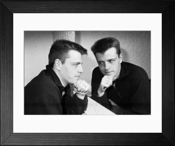 Framed Print : Suggs from the group Madness at the Birmingham Odeon. 30th October 1985