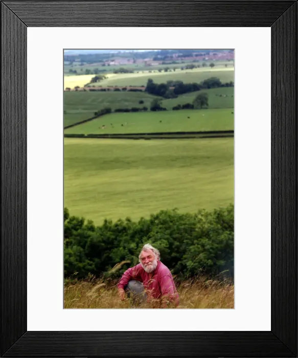 Framed Print : David Bellamy looks over the views at Cassop Vale Nature Reserve Framed Print : David Bellamy looks over the views at Cassop Vale Nature Reserve