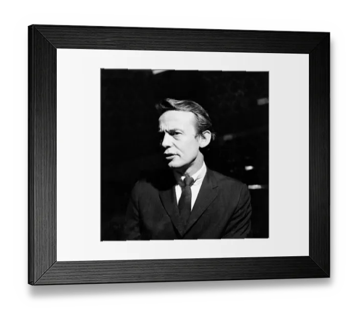 Framed Print : A group of people, including Jack Gelber and Peter Daubeny