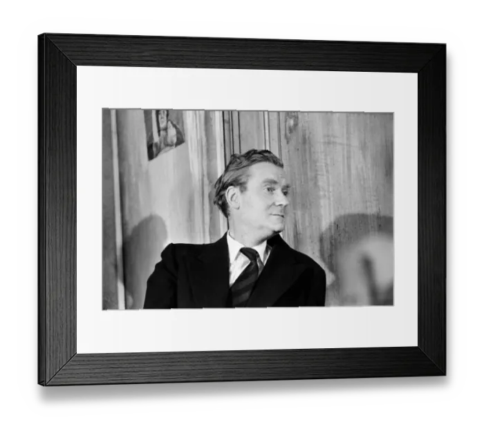 Framed Print : Portrait of Peter Daubeny, during preperations for the play The Connection