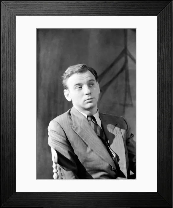 Framed Print : Portrait of Jack Gelber, taken during preperations for the play The Connection