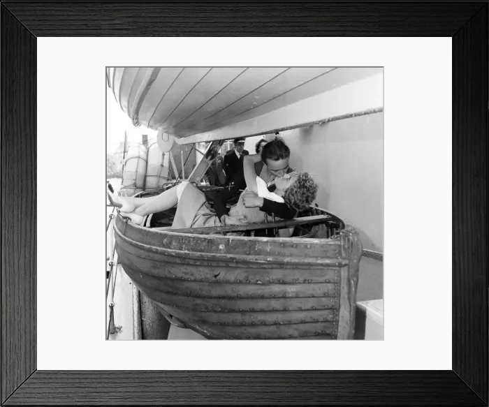 Framed Print : Love and Romance on board the Frigate HMS St Austell, who arrived at Her Majesty Framed Print : Love and Romance on board the Frigate HMS St Austell, who arrived at Her Majesty