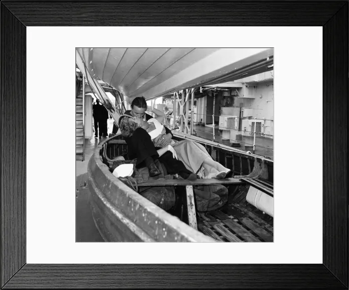 Framed Print : Love and Romance on board the Frigate HMS St Austell, who arrived at Her Majesty Framed Print : Love and Romance on board the Frigate HMS St Austell, who arrived at Her Majesty
