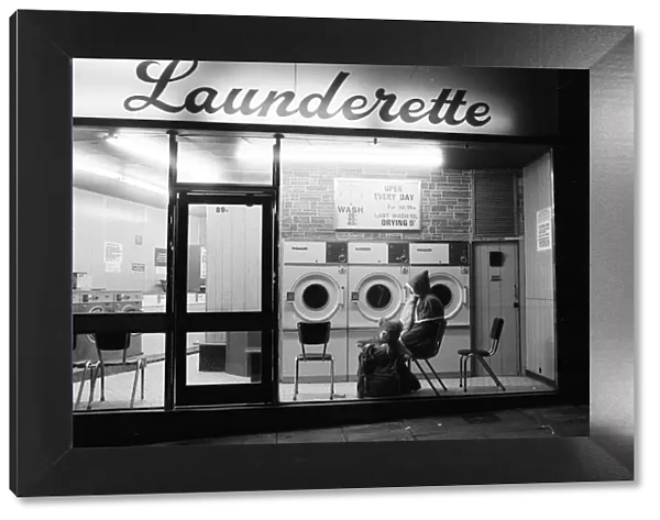 Santa Claus, makes time for Laundry, ahead of Christmas, 10th December 1977
