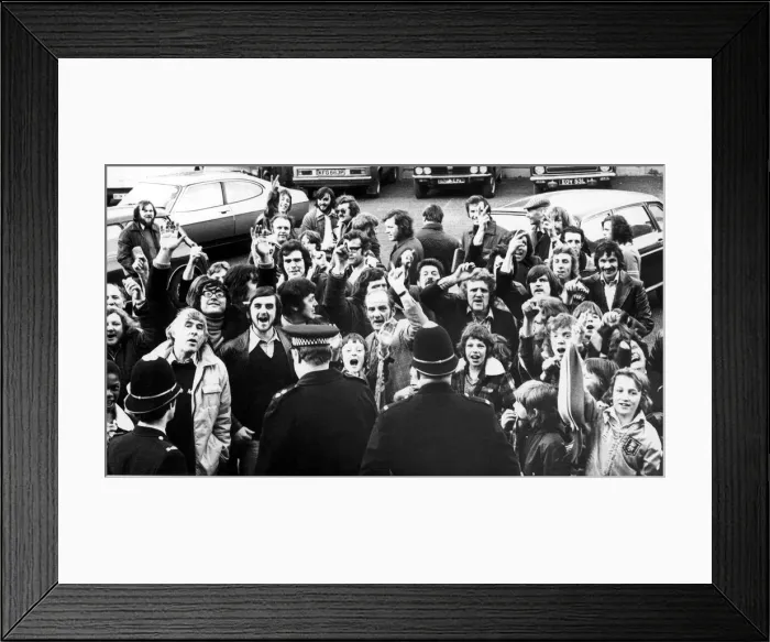 Framed Print : Birmingham Football supports. 1st March 1976 Framed Print : Birmingham Football supports. 1st March 1976